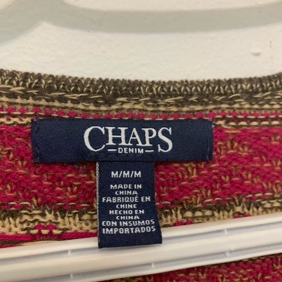 Chaps Multicolor Patterned Women's Cardigan medium - Picture 3 of 5